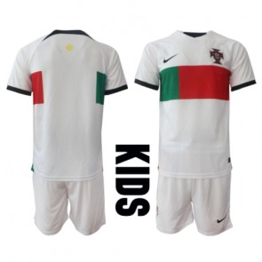 Lacne Dětský Futbalové dres Portugalsko MS 2022 Krátky Rukáv - Preč (+ trenírky)